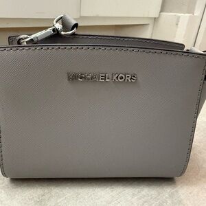 Michael Kors Silver-Tone Gray Crossbody